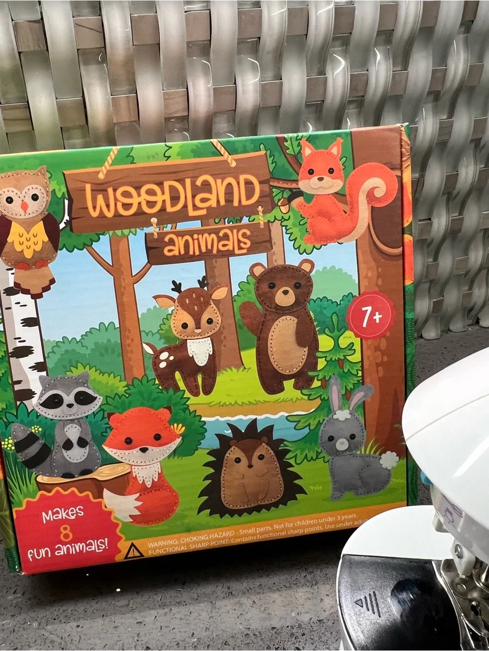 Carter's White & Blue Kids Sewing Machine with Woodland Animals Kit
